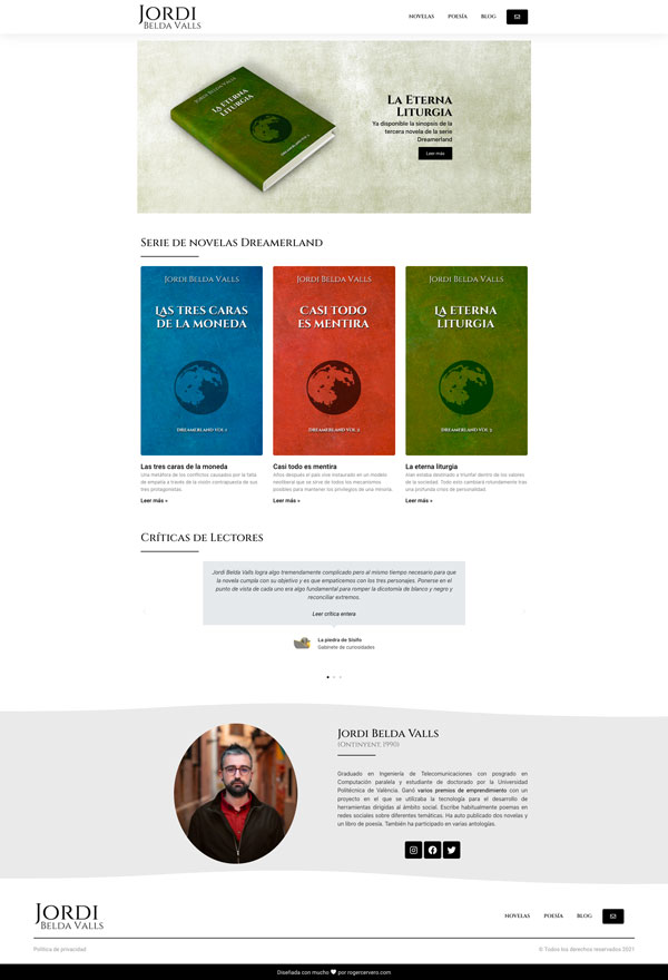 Jordi Belda Valls. Página web de autor.