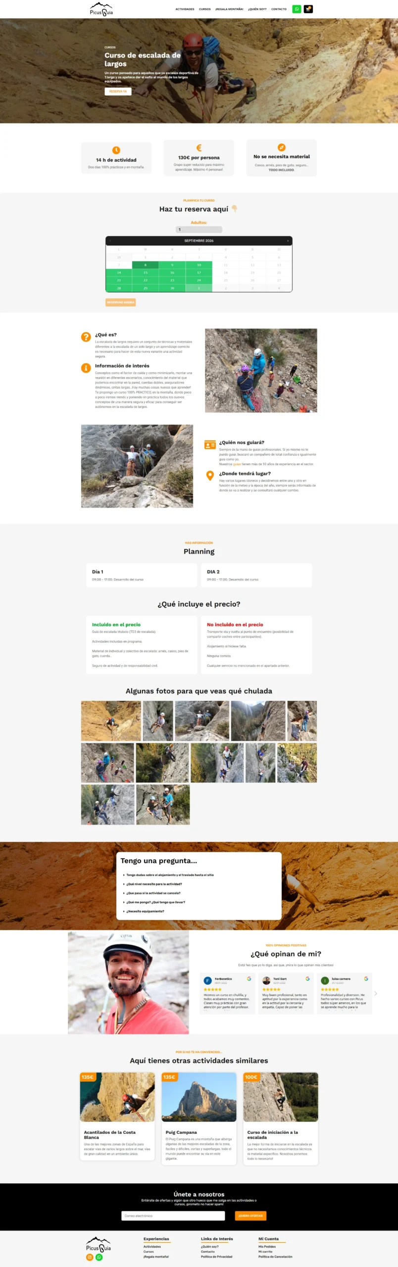Presupuesto landing page