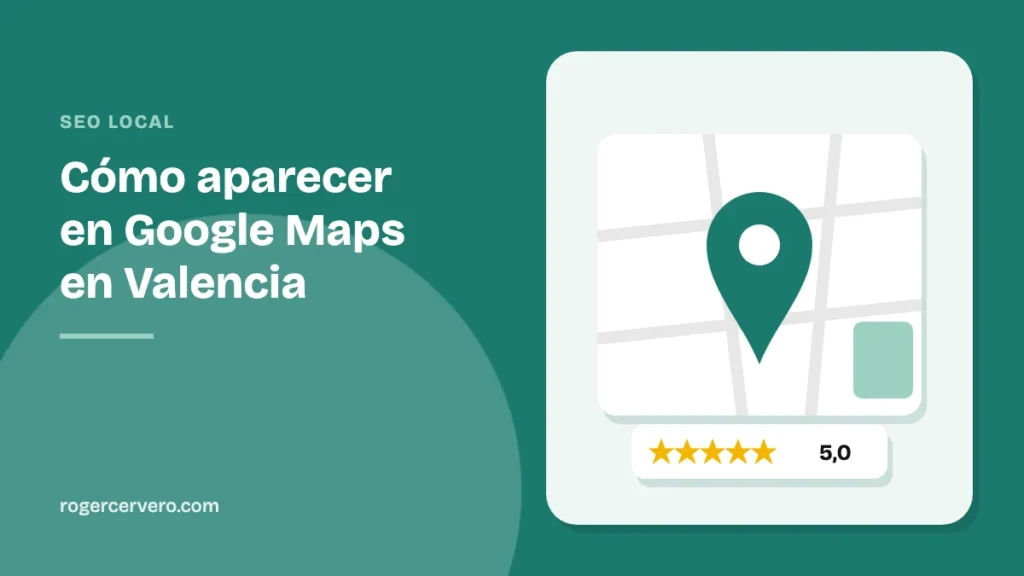 Ilustración de un mapa con un marcador de ubicación y valoraciones de cinco estrellas, sobre SEO local
